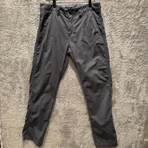 Toad & Co Chino Pants Mens Gray Organic Cotton Blend Straight Fit Mission Ridge